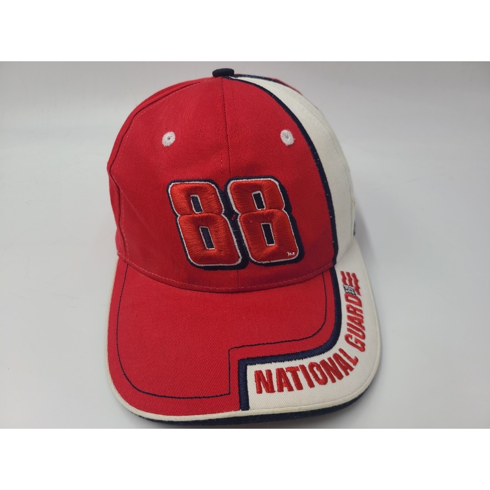 Dale Earnhardt Jr #88 National Guard Adjustable Hat Cap NG Men Women NASCAR Red